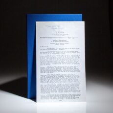 The Remarks of President Ronald Reagan in Lisbon, Portugal to The Assembly of the Republic on May 9, 1985, signed by the president.