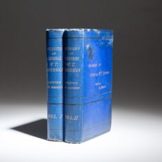 First edition of Memoirs of General William T. Sherman, in scarce blue cloth binding.