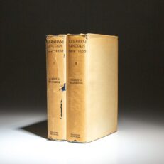 First edition of Abraham Lincoln 1809-1858 by Albert J. Beveridge, in the scarce dust jackets.
