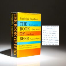 First edition of The Book of Bebb by Frederick Buechner, accompanied by an ALS from the author.