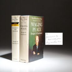 Presentation copy of the first edition of Mandate for Change, inscribed by President Dwight D. Eisenhower.