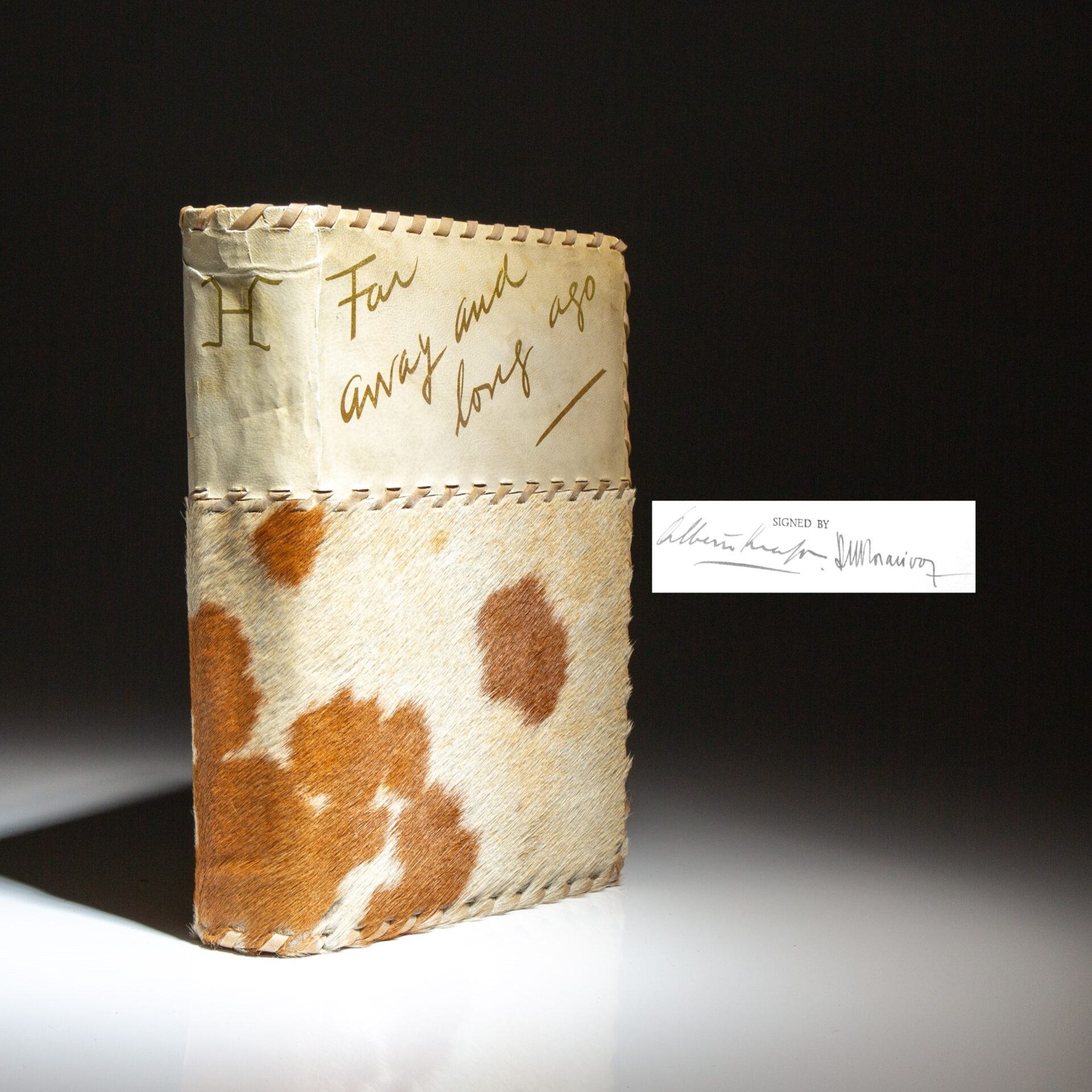 From The Limited Editions Club, Far Away and Long Ago by W.H. Hudson, with signatures from the designer and illustrator.