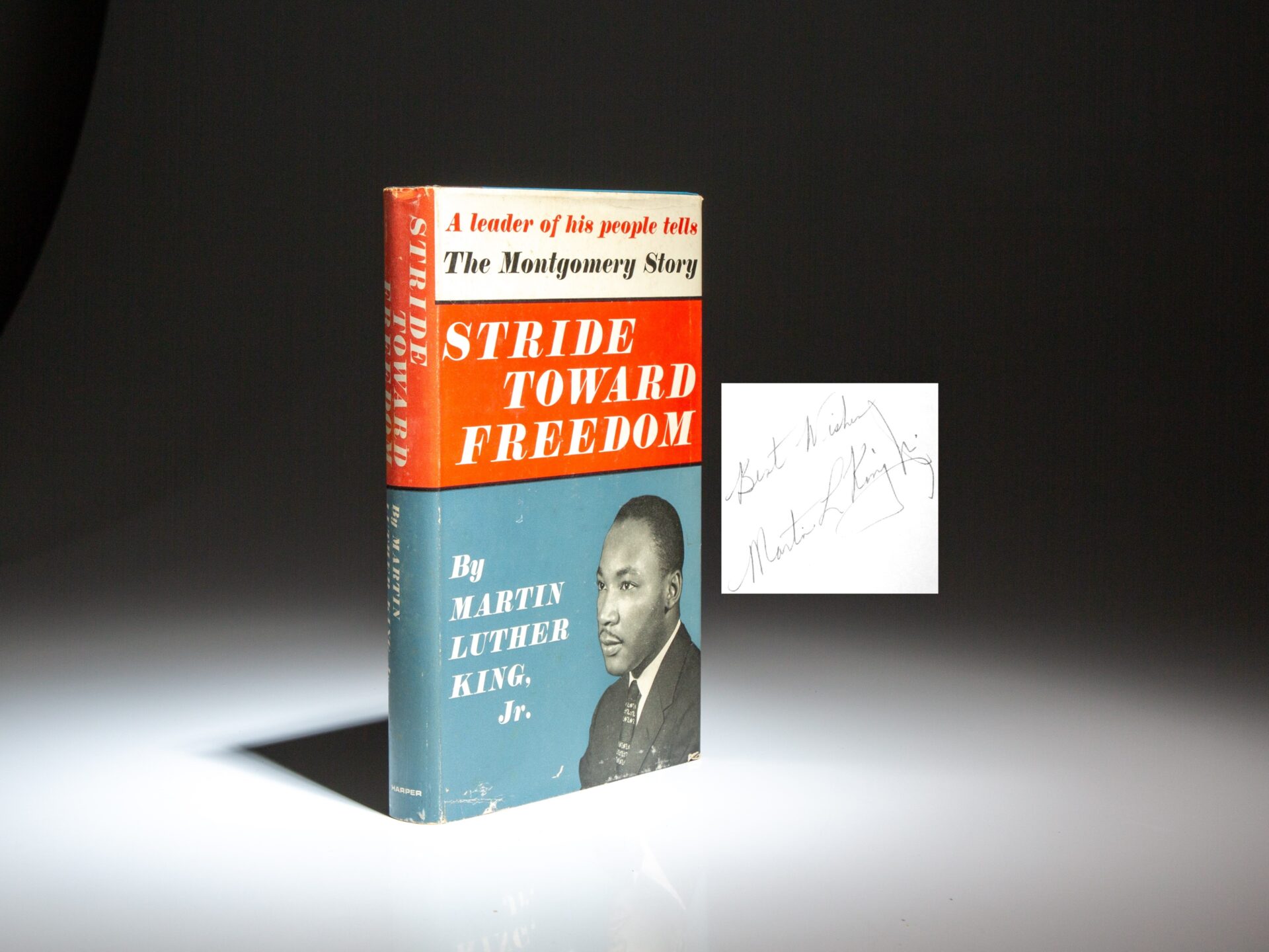 Signed copy of Stride Toward Freedom: The Montgomery Story by Martin Luther King, Jr.