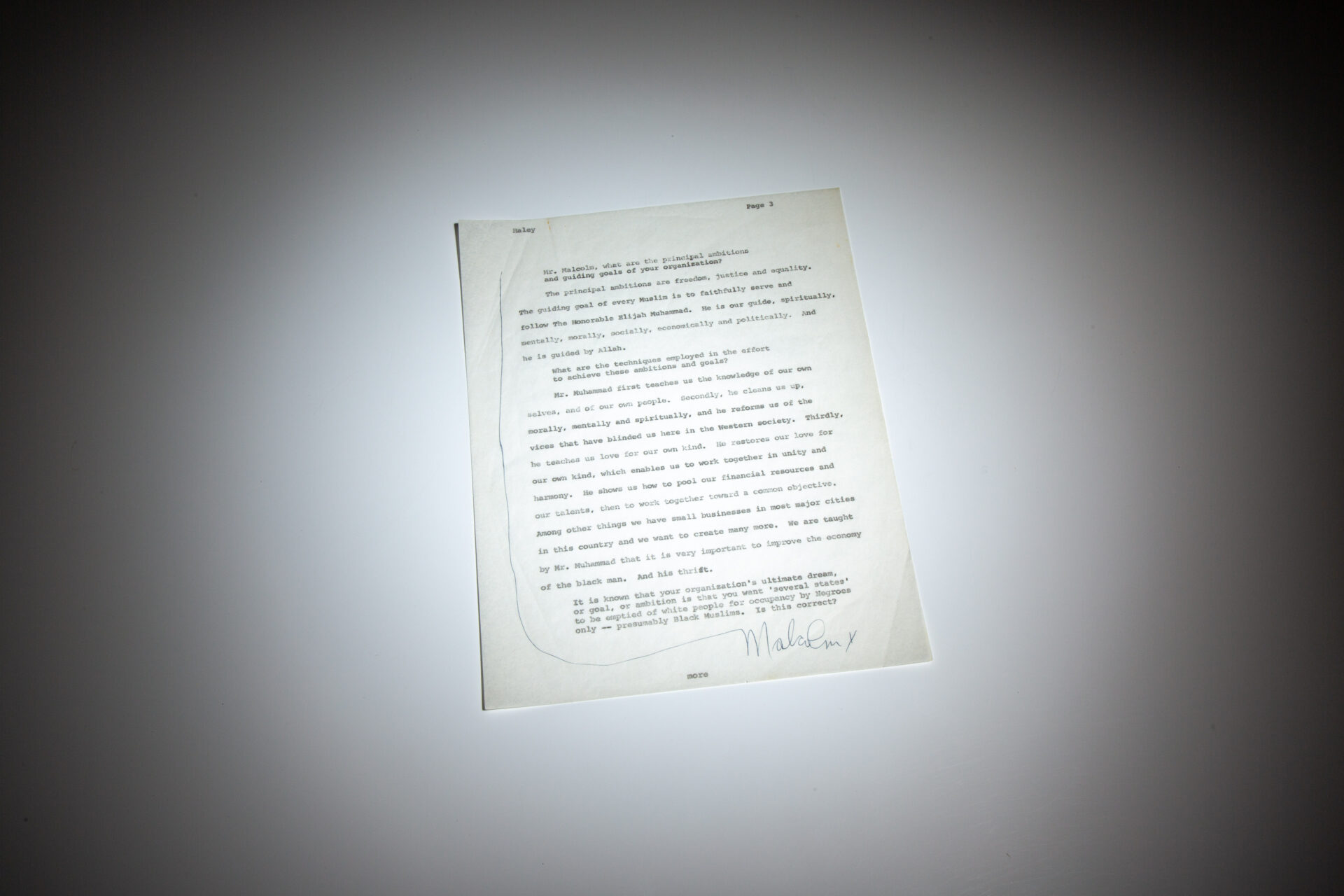 Signed Playboy Interview Typescript - Image 3