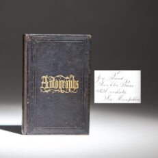Autograph Album featuring alumni of the Appleton Academy in Ipswich, New Hampshire, including the inscription of former President Franklin Piece.