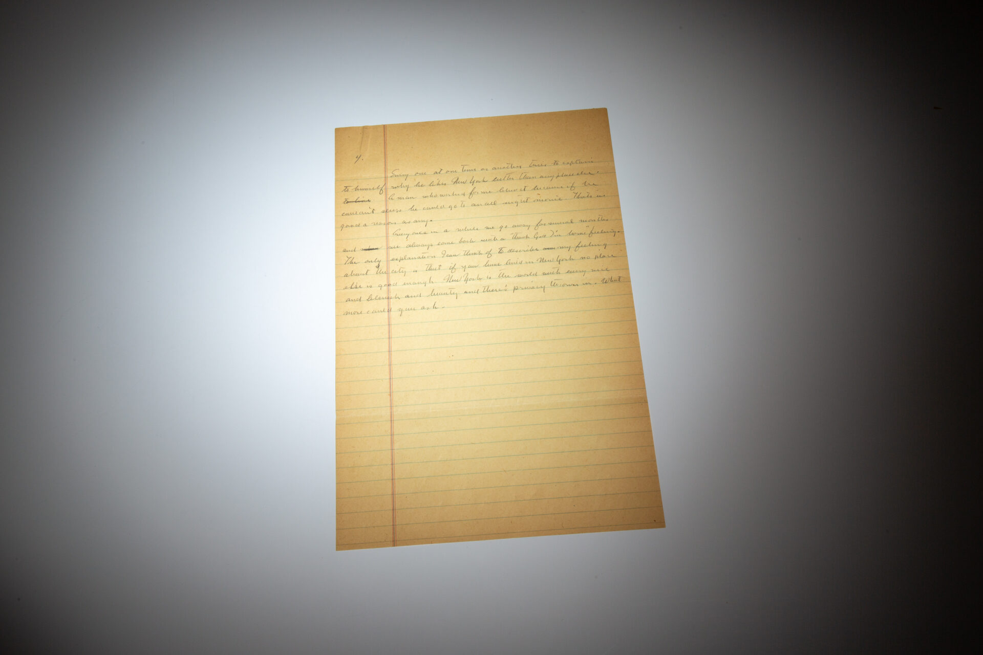 Autograph Manuscript from "Autobiography: Making of a New Yorker" - Image 14