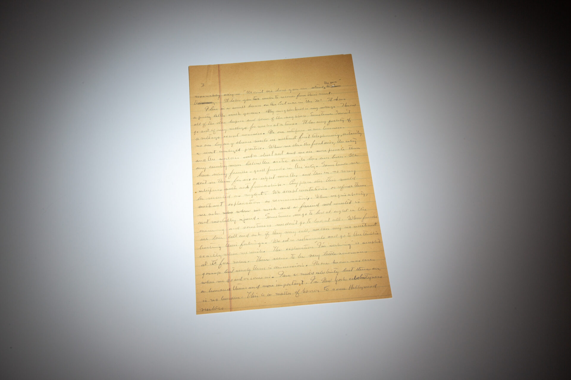 Autograph Manuscript from "Autobiography: Making of a New Yorker" - Image 13