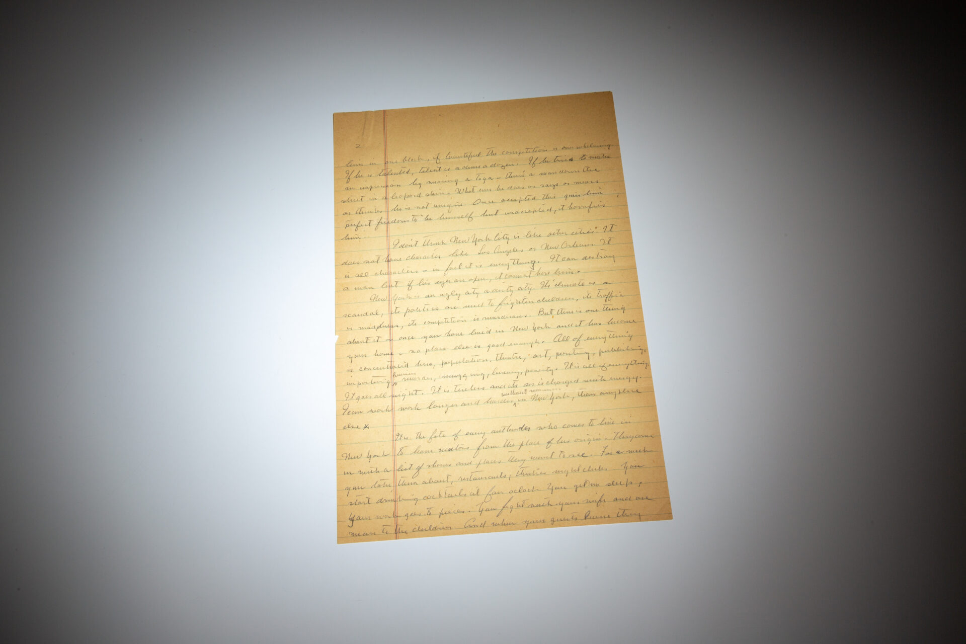 Autograph Manuscript from "Autobiography: Making of a New Yorker" - Image 12