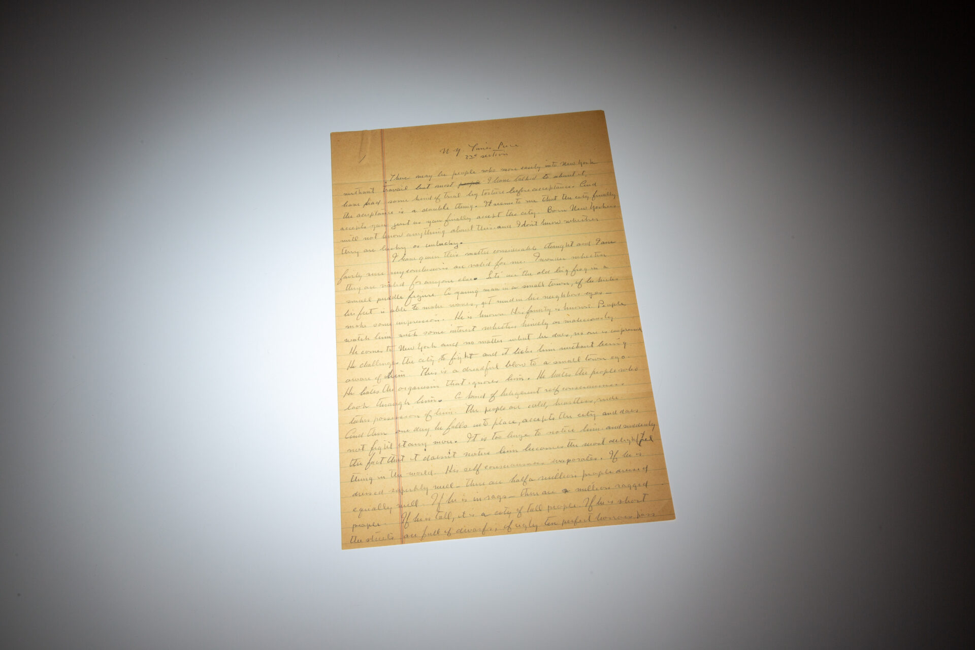 Autograph Manuscript from "Autobiography: Making of a New Yorker" - Image 11