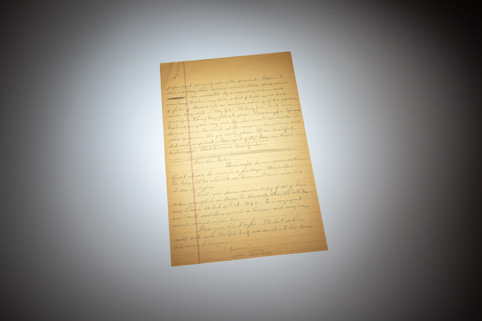 Autograph Manuscript from "Autobiography: Making of a New Yorker" - Image 10