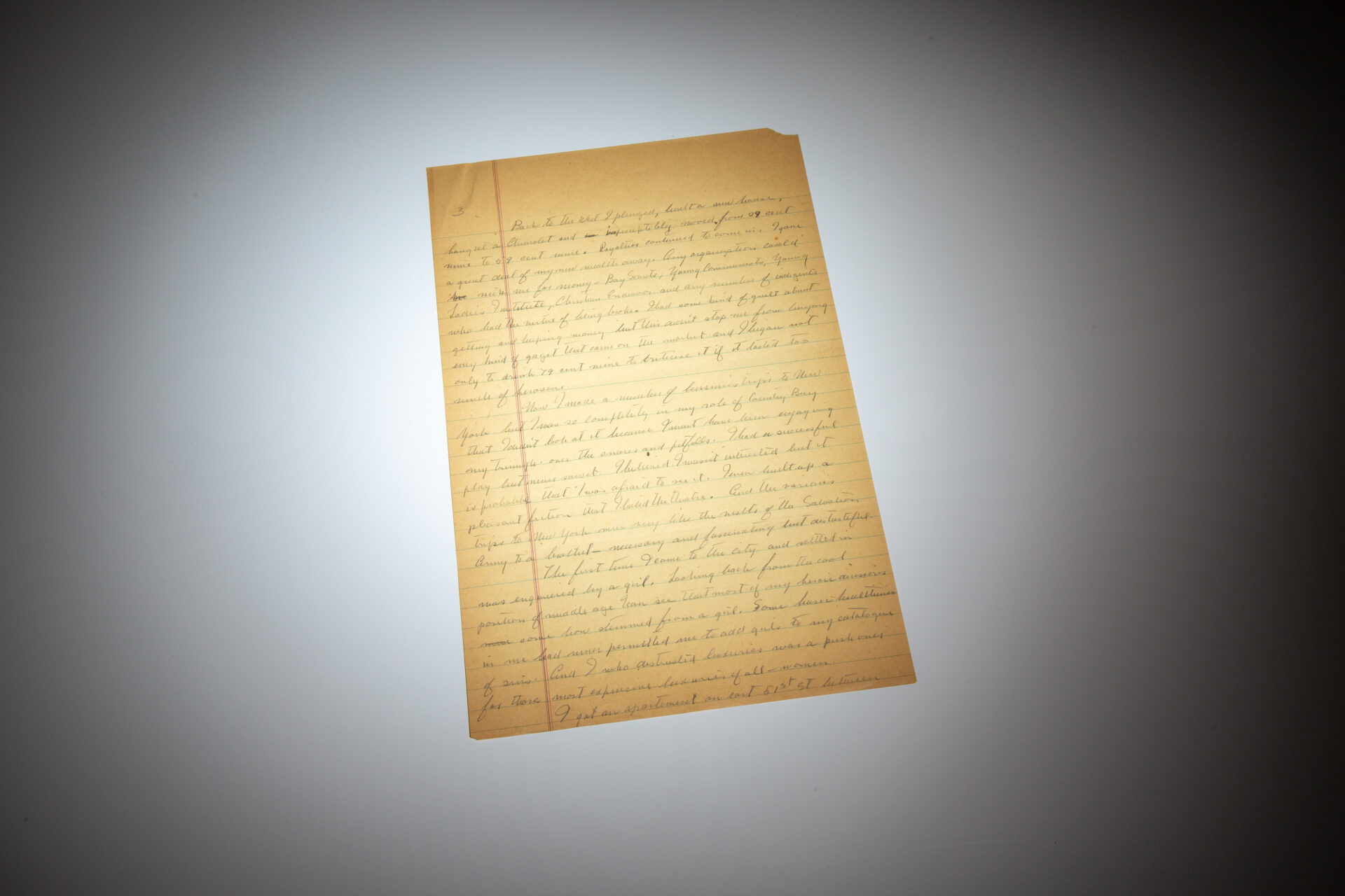 Autograph Manuscript from "Autobiography: Making of a New Yorker" - Image 8