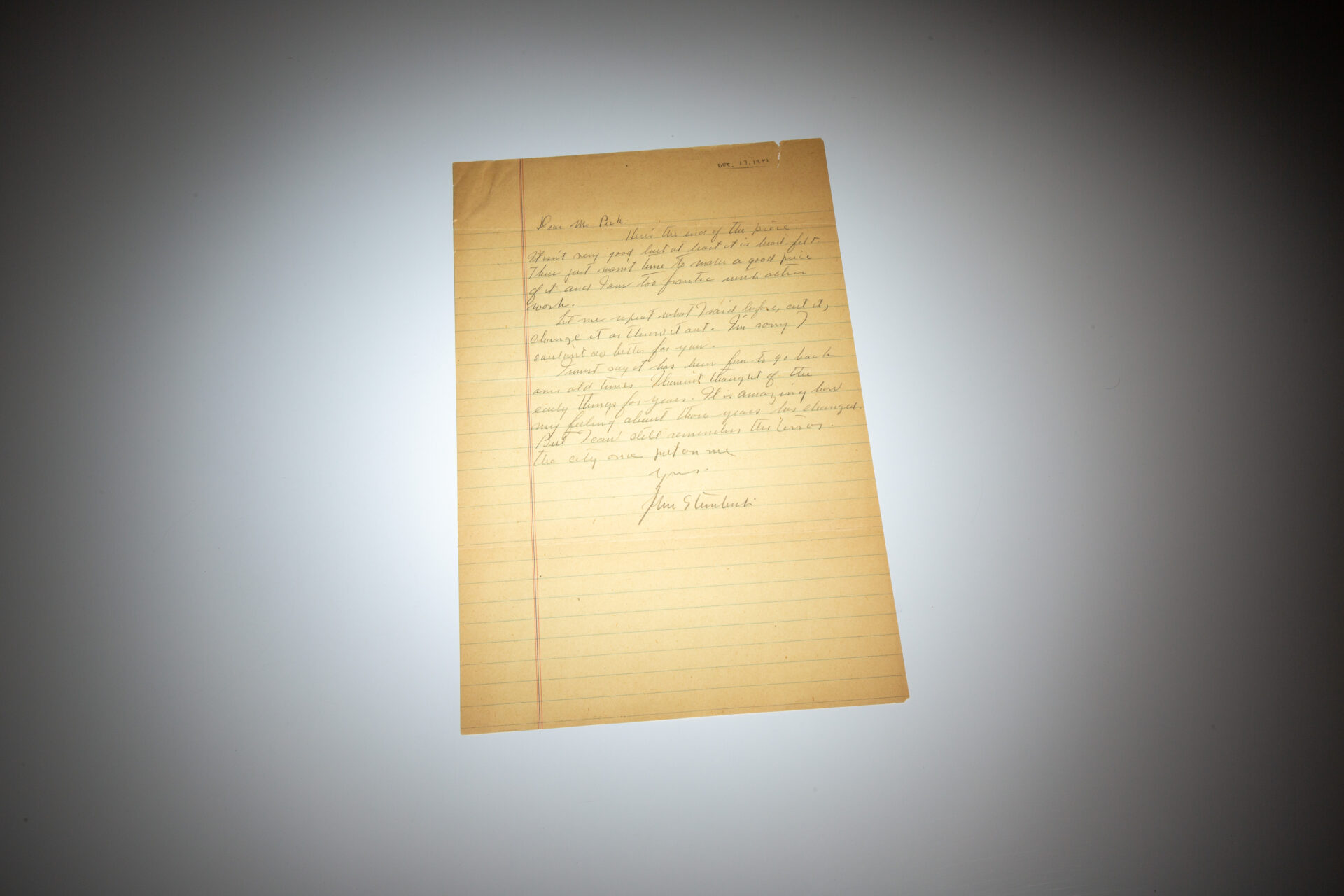 Autograph Manuscript from "Autobiography: Making of a New Yorker" - Image 15