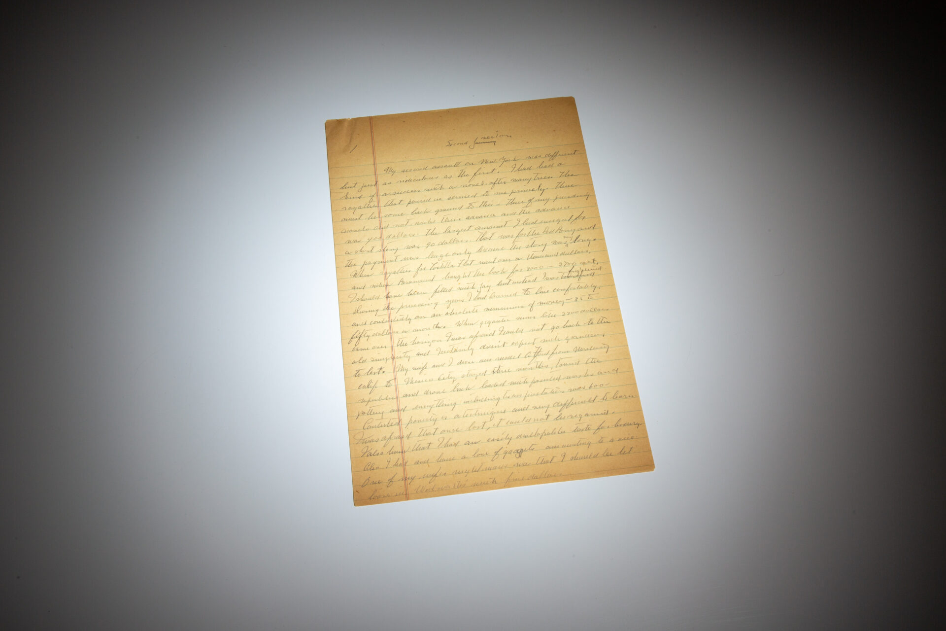 Autograph Manuscript from "Autobiography: Making of a New Yorker" - Image 6