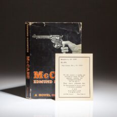 The first edition, first printing of McCabe: A Novel Of The West by Edmund Naughton, a review copy from the publisher.