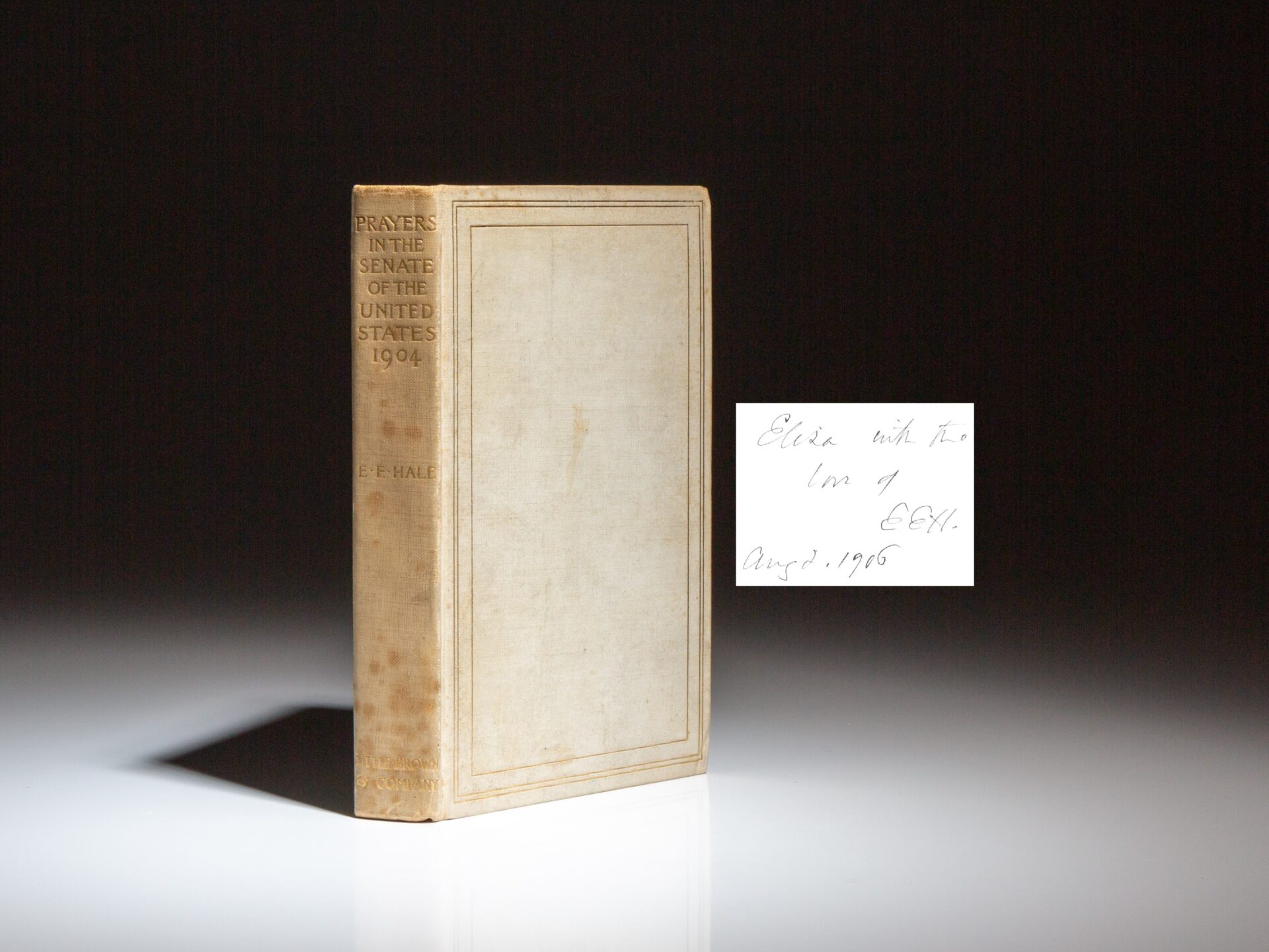 The first edition of Prayers in the Senate by Chaplain Edward E. Hale.