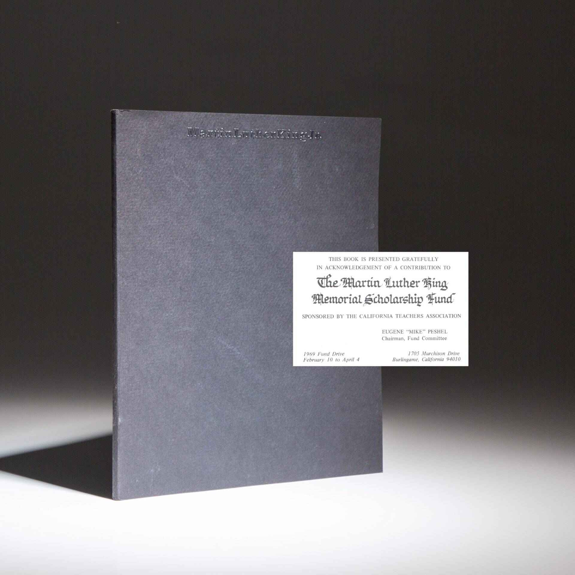 The Martin Luther King Memorial Scholarship Fund, published in 1968, written by John Gardiner.