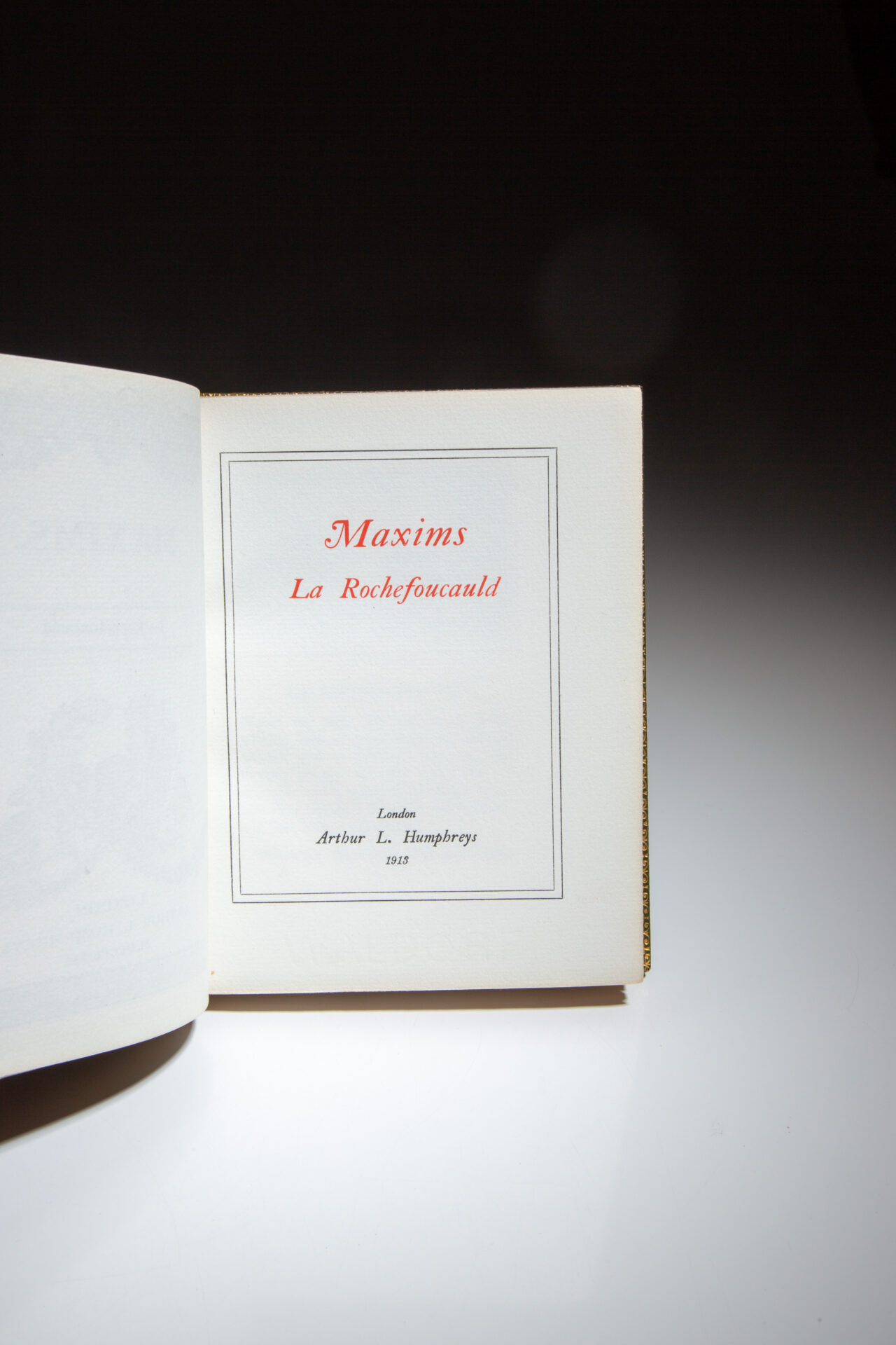 Maxims - The First Edition Rare Books