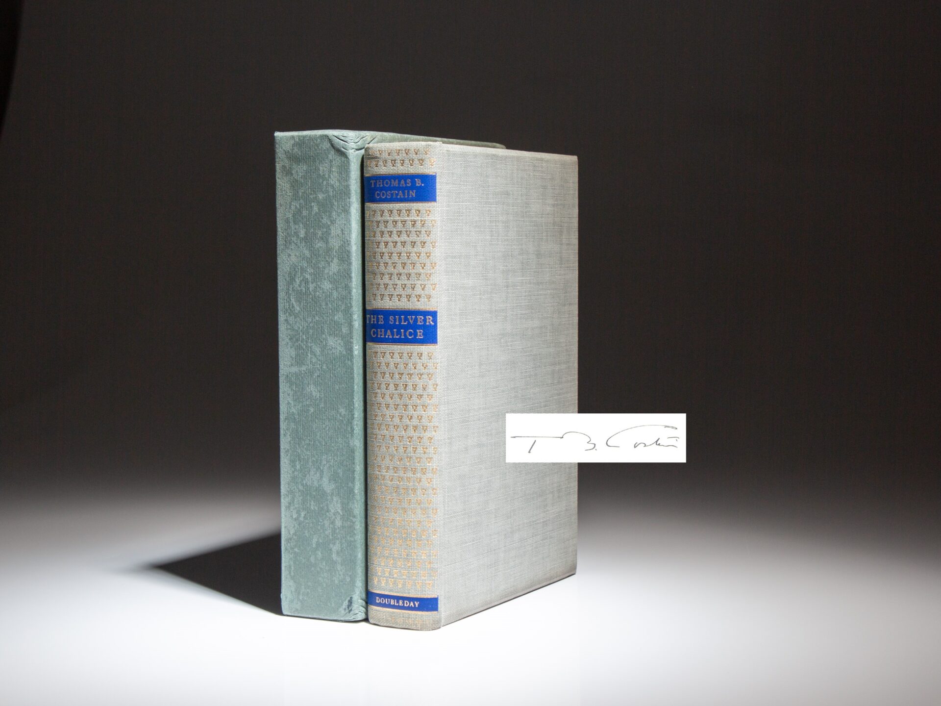 The signed limited issue of The Silver Chalice: A Story of the Cup of the Last Supper by Thomas B. Costain.