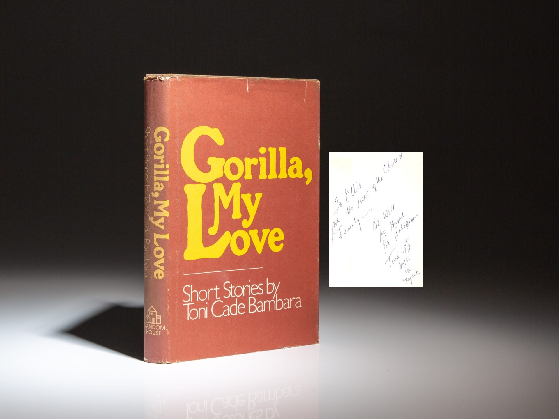 Signed first edition of Gorilla, My Love by Toni Cade Bambara.
