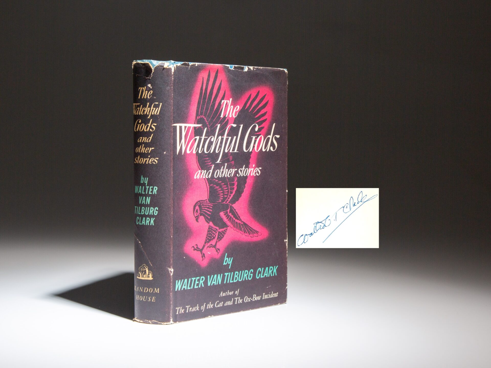 The first edition, first printing of The Watchful Gods and Other Stories, signed by Walter Van Tilburg Clark.