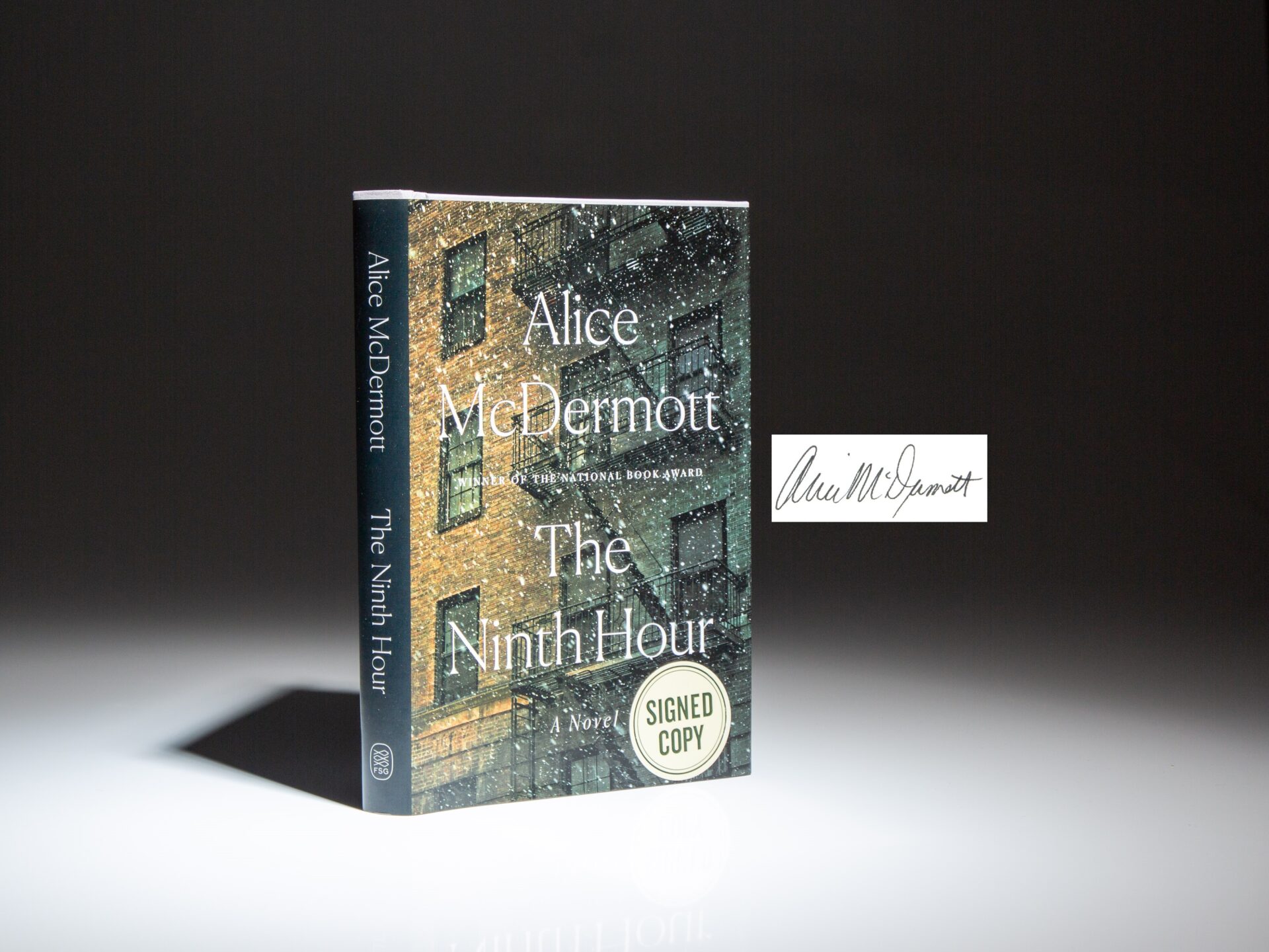 The first edition, first printing of The Ninth Hour, signed by Alice McDermott.