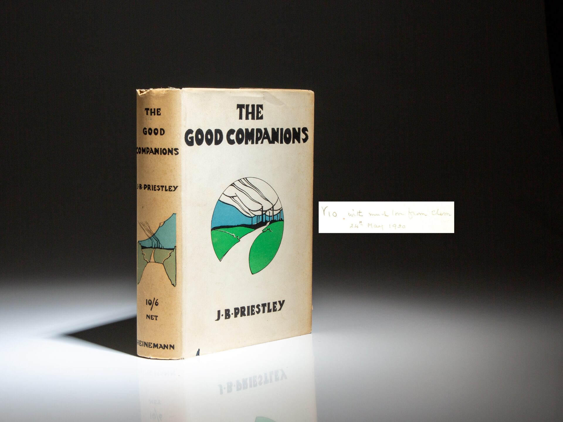 From the library of Prime Minister Clement Attlee, The Good Companions by J.B. Priestley. This copy is inscribed by Attlee to his wife, Violet Helen Attlee.