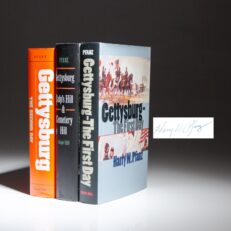 The first edition, first printings of Harry Pfanz's Gettysburg Trilogy, signed by Pfanz in Gettysburg: The Second Day.