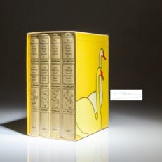 The Arco Press edition of The Waterfowl of the World, with each volume signed by the author, Jean Delacour.