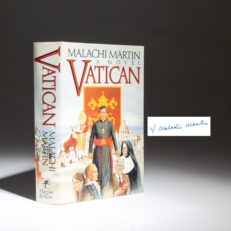 The first edition, first printing of Vatican: A Novel, signed by Malachi Martin, from the First Edition Circle at Kroch's and Brentano's.