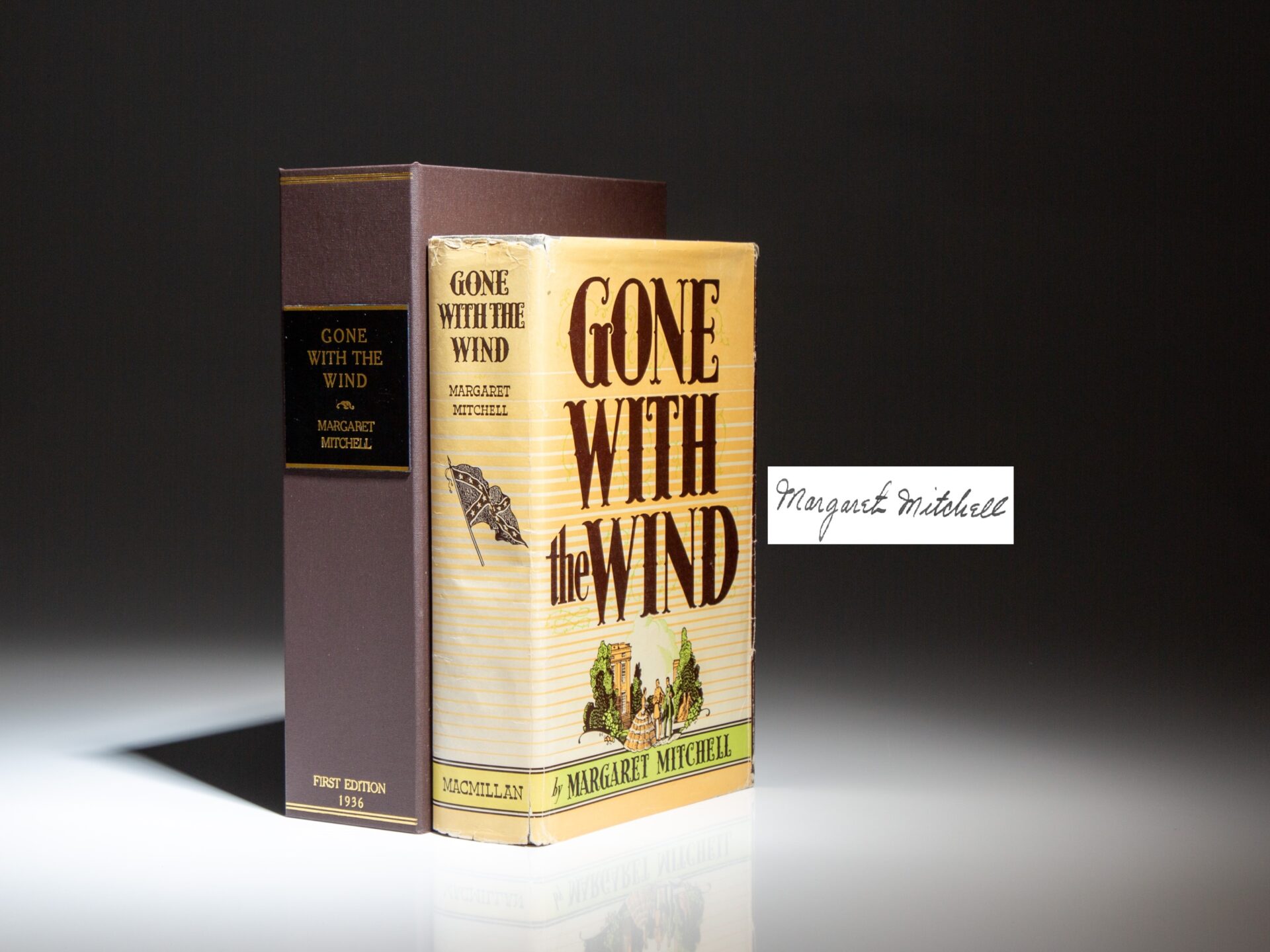 Signed first edition of Gone With the Wind by Margaret Mitchell, in the scarce first state dust jacket.