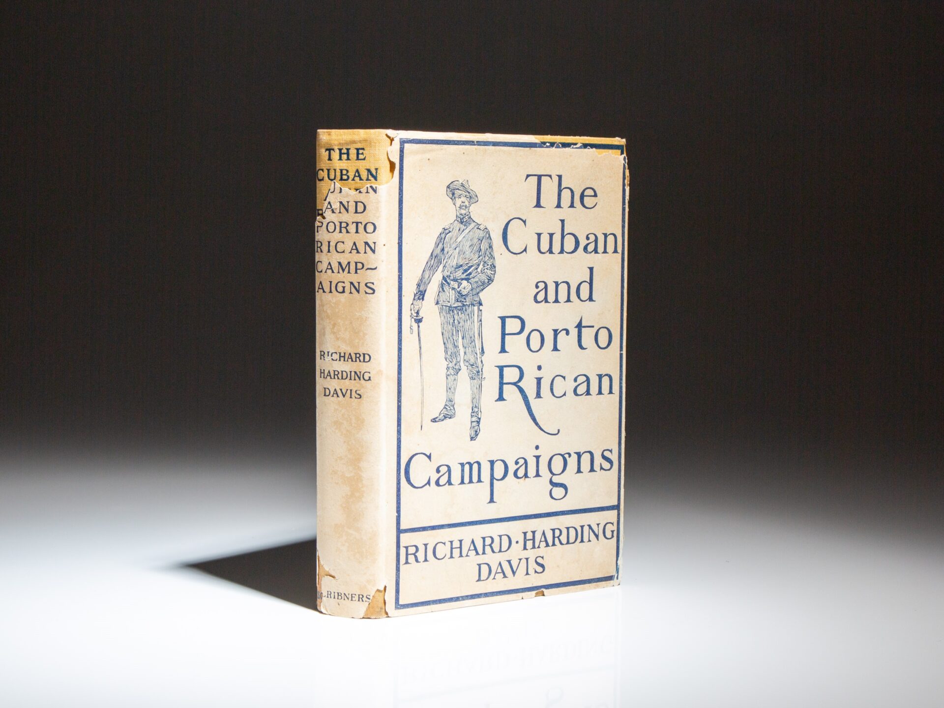 The first edition of The Cuban and Porto Rican Campaigns by Richard Harding Davis, published in 1898, a firsthand account of the Rough Riders and Theodore Roosevelt in Cuba.