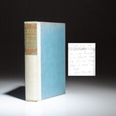 The limited edition of The Illiterate Digest, with a humorous inscription by Will Rogers.