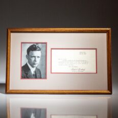 Typed letter signed by Charles A. Lindbergh, enclosing a $1,000 contribution to the Charles H. Land Fund in support of research by Dr. L. Laszlo Schwartz. Schwartz was writing a biography of Dr. Charles H. Land, Lindbergh's maternal grandfather and the inventor of porcelain and gold teeth crowns.