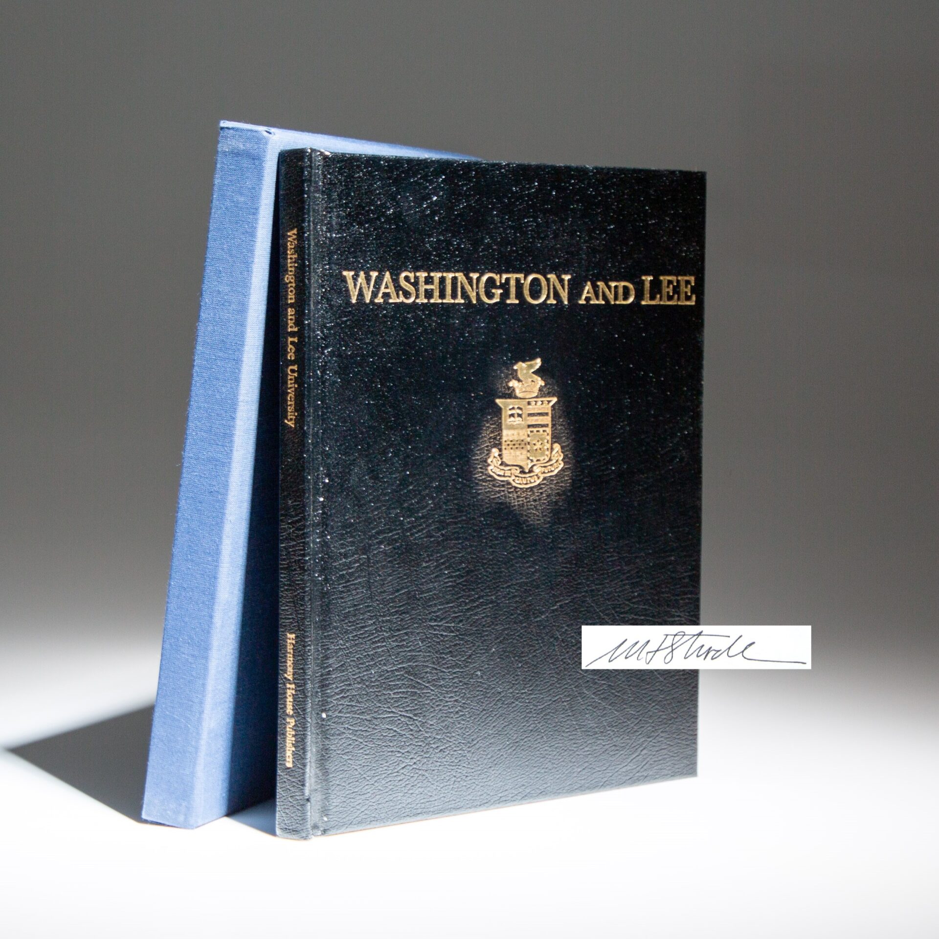 The signed limited edition of Washington and Lee University, 1749, with photography by William Strode.