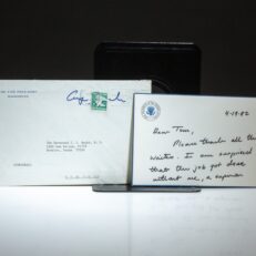 Handwritten letter from Vice President George Bush to his friend and longtime pastor, Rev. J. Thomas Bagby.