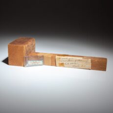 Wooden gavel made from materials from the 1950 White House Renovation during the Truman Administration.
