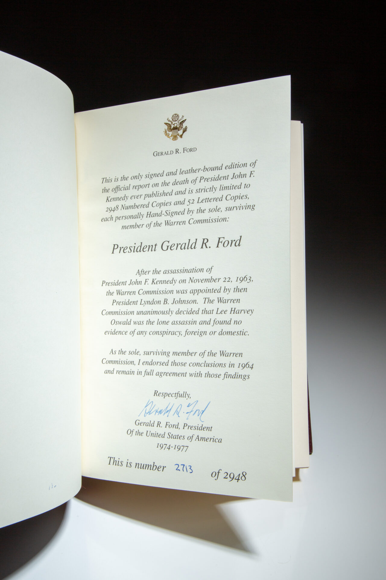 President John F. Kennedy: Assassination Report of the Warren Commission - Image 2