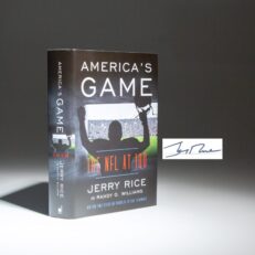 The first edition, first printing of America's Game: The NFL at 100, signed by Jerry Rice on the publisher's limitation page.