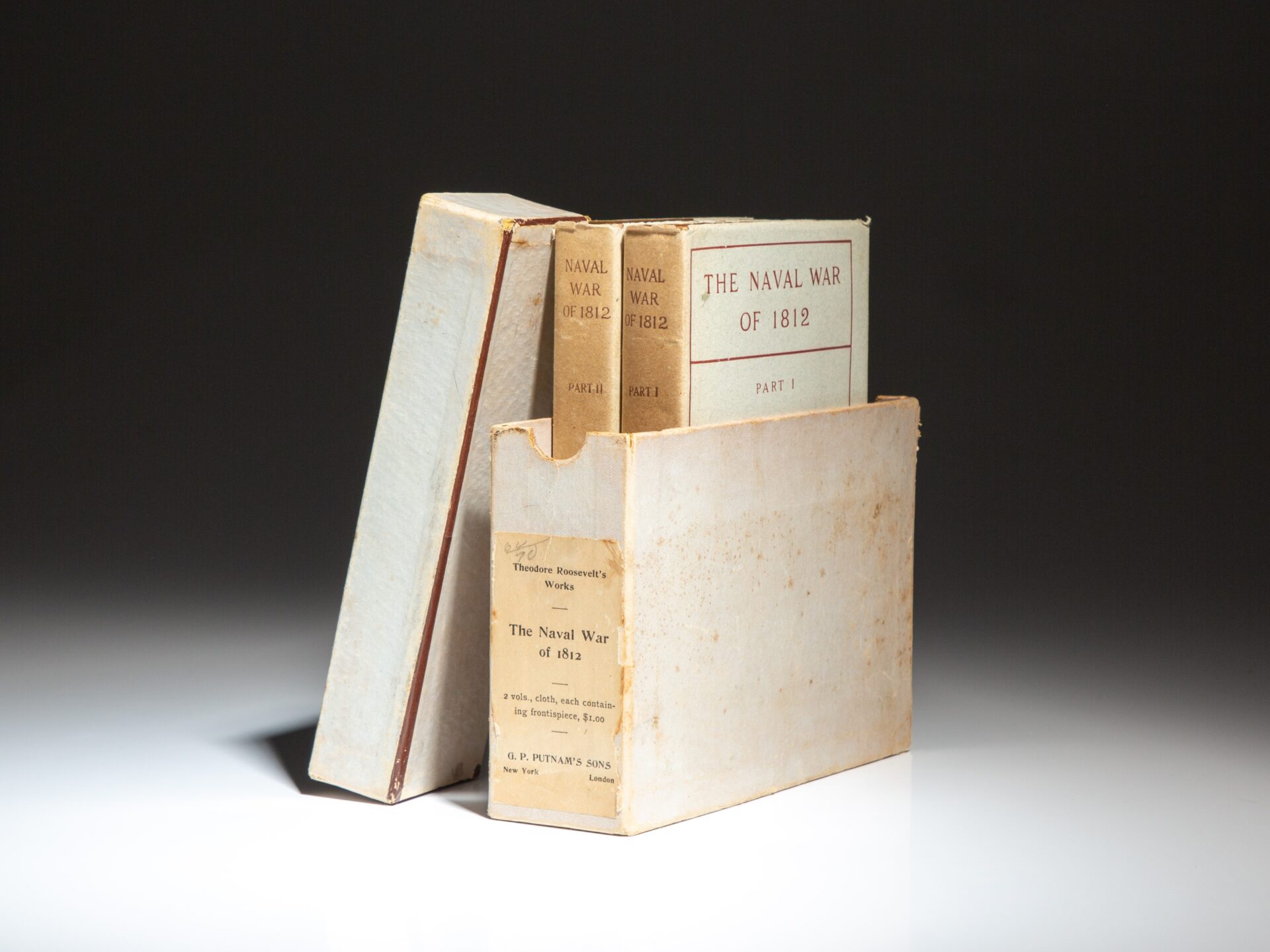 The Naval War of 1812 by Theodore Roosevelt, the Sagamore Series, in a previously undocumented display box.