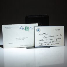 Handwritten letter from Vice President George Bush to his friend and longtime pastor, Rev. J. Thomas Bagby.