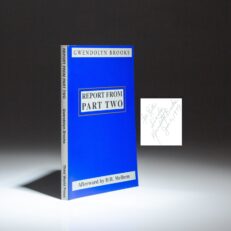 Signed first paperback edition of Report From Part Two, an autobiography by Gwendolyn Brooks.