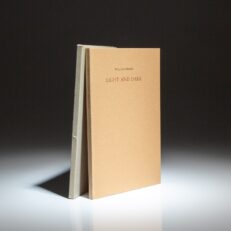 Limited edition printing of Light and Dark by William Bronk.