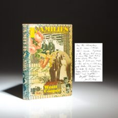 Signed first edition of Families: A Memoir and Celebration by Wyatt Cooper, the fourth husband of Grace Vanderbilt and father of CNN reporter Anderson Cooper.