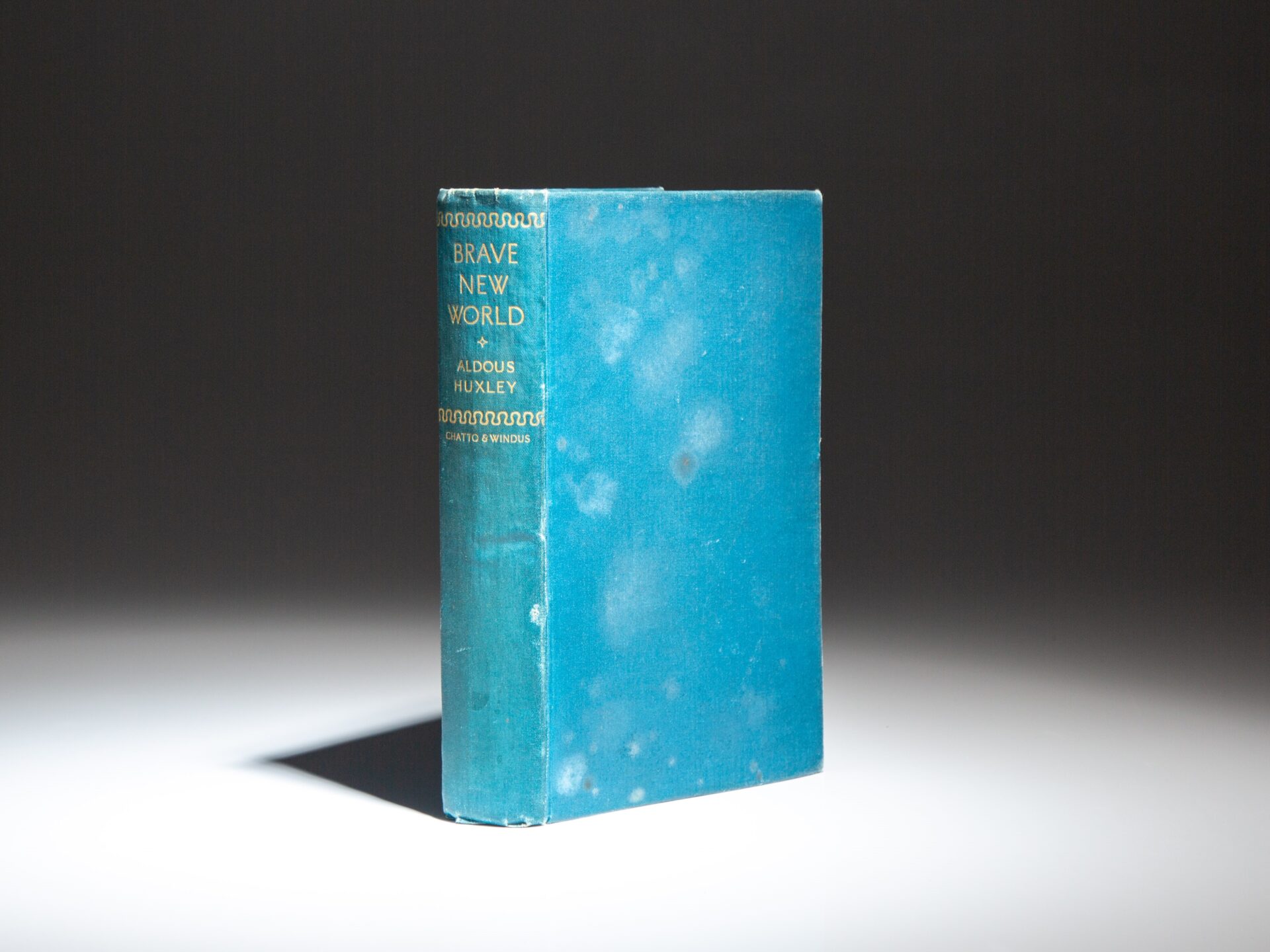 The first edition, first impression of Brave New World by Aldous Huxley.