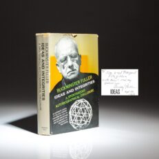 The first edition of Ideas and Integrities: A Spontaneous Autobiographical Disclosure by Buckminster Fuller, inscribed to fellow architect, Dr. James W. Fitzgibbon.