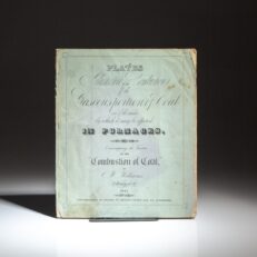The first scientific explanation of clean coal technology. This is the first edition of the separately issued Plates Illustrative of the Combustion of the Gaseous Portion of Coal, and of the Modes by Which It May Be Effected in Furnaces by Charles Wye Williams, published in 1841.