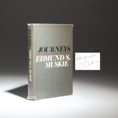 Signed first edition of Journeys by former Secretary of State, Edmund S. Muskie.