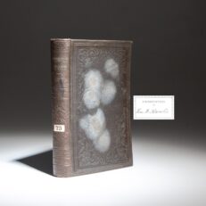 Presentation copy of the Annual Report of the Board of Regents of the Smithsonian Institution for 1857, from Vice President Hannibal Hamlin.