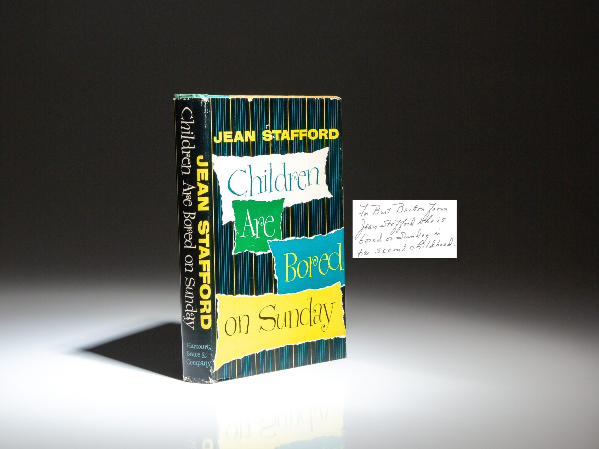 Signed first edition of Children are Bored on Sunday by Jean Stafford.