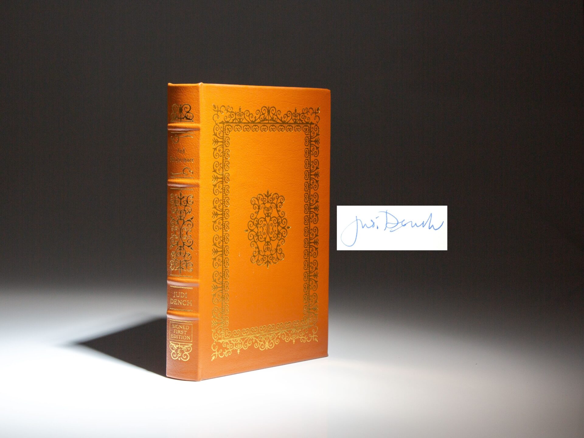 The signed limited edition of And Furthermore by Judi Dench.